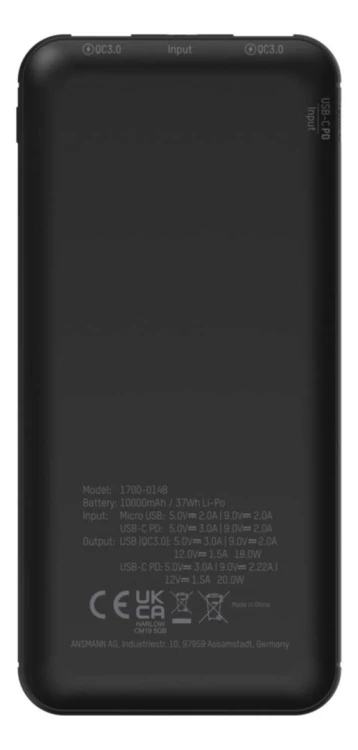 Ansmann PB320PD 10000 mAh Czarny