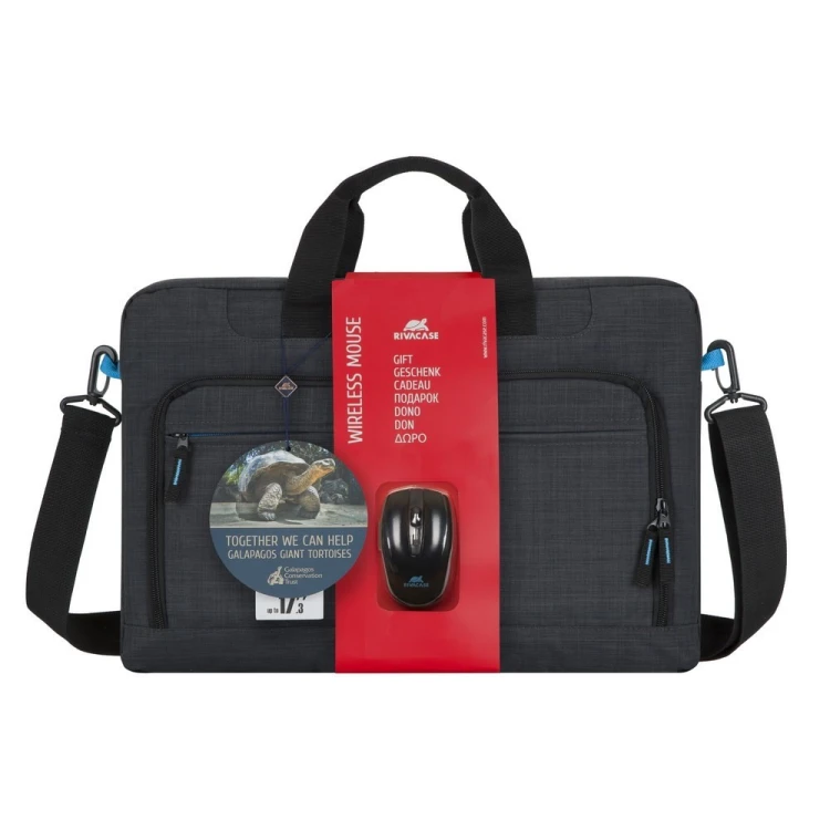 Rivacase Regent 8058 43,9 cm (17.3") Obudowa na messenger Czarny, Cyjan