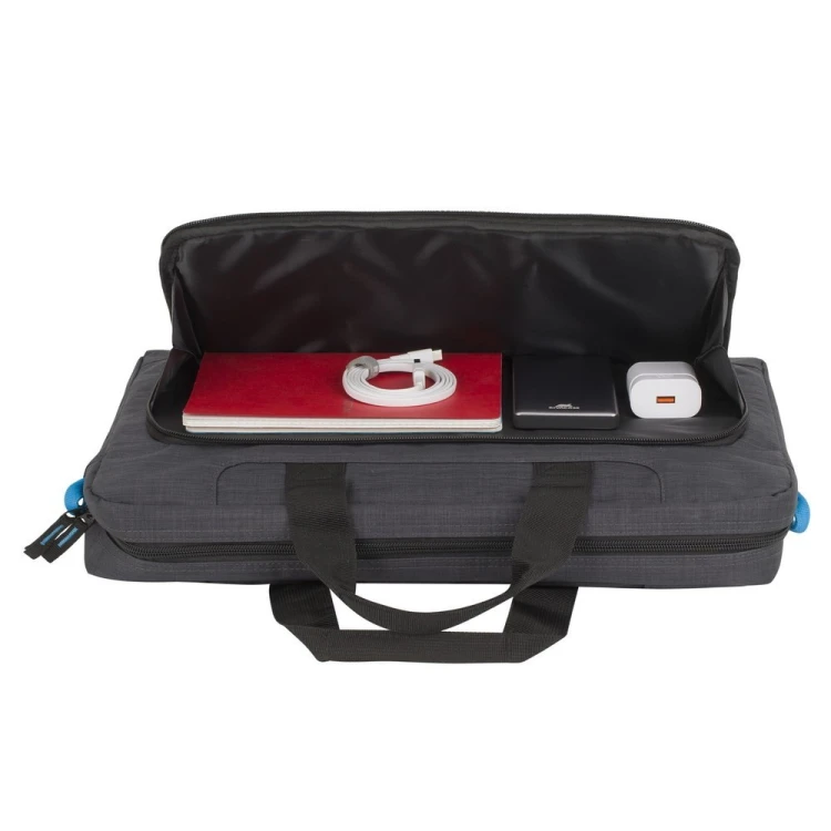Rivacase Regent 8058 43,9 cm (17.3") Obudowa na messenger Czarny, Cyjan