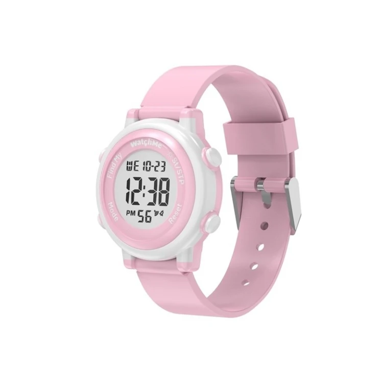 Zegarek dla dzieci Sponge WatchMe Kids (Apple Find My, wodoodporność 3 ATM, bateria do 1 roku, Różowy)