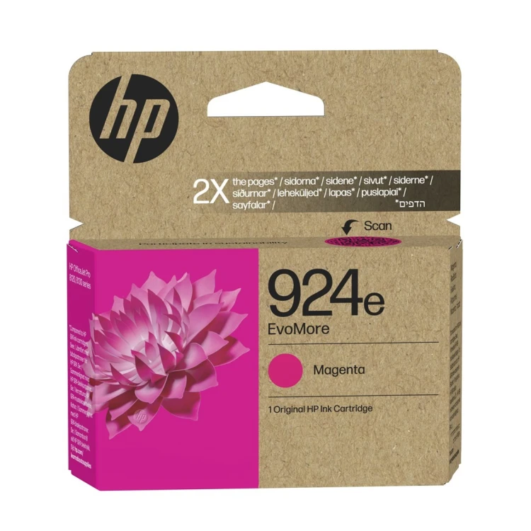 HP Oryginalny purpurowy tusz 924e EvoMore