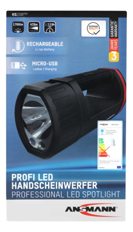 Ansmann HS20R Pro LED ręczna latarka nešiojamasis prožektorius