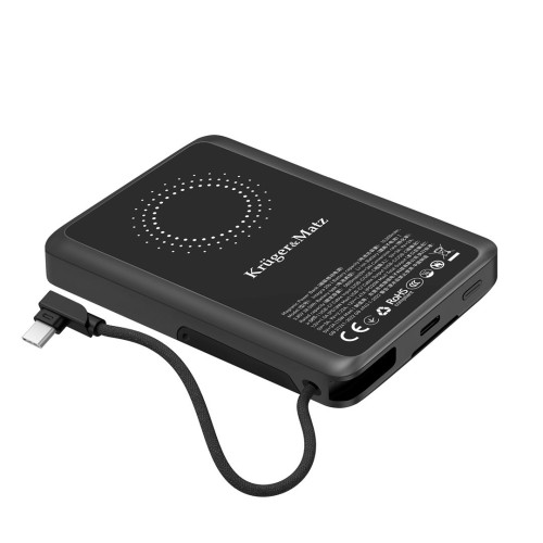 Powerbank Kruger&Matz 10000 mAh Li-pol z funkcją QC oraz PD, certyfikat CCC (kraje Azjatyckie)