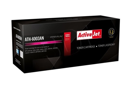 Activejet ATH-6003AN Toner (zamiennik HP 124A Q6003A, Canon CRG-707M; Premium; 2000 stron; czerwony)