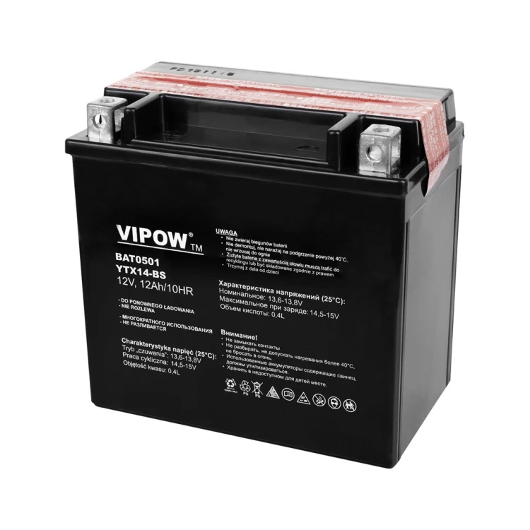 Akumulator VIPOW typu MC do motocykli 12V 14Ah