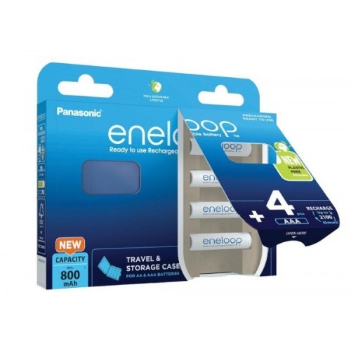 PANASONIC ENELOOP AAA 800mAh 4 szt + box