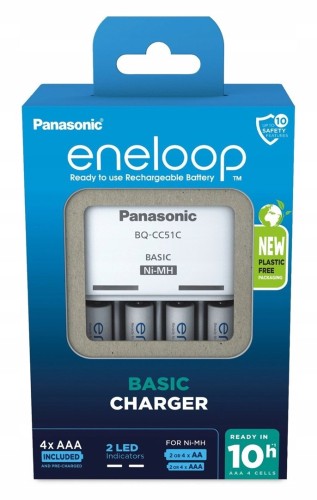 ŁADOWARKA PANASONIC BASIC + 4x AAA ENELOOP 800 mAh