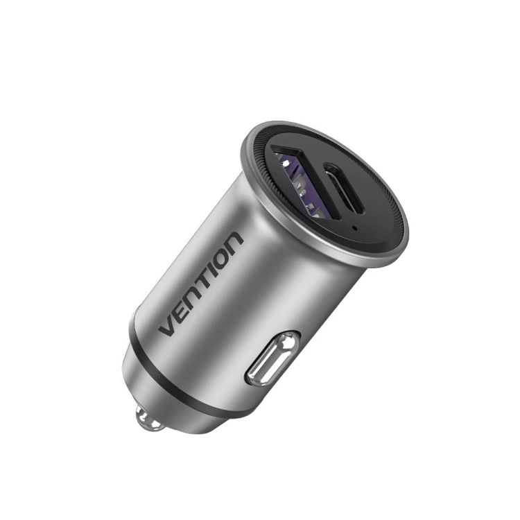 Ładowarka samochodowa Vention USB-A USB-C 30W PD