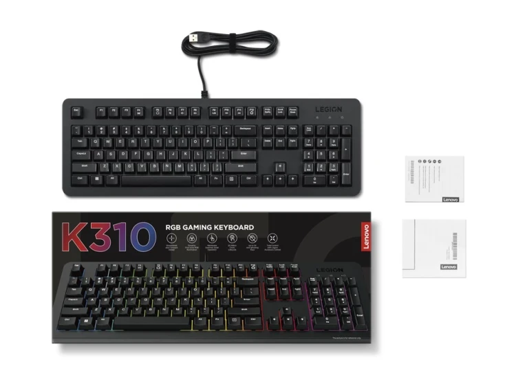 Klawiatura gamingowa Lenovo Legion K310 RGB US English GY41N91873