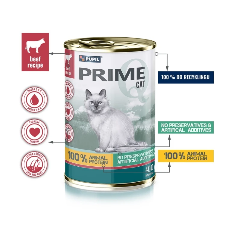 PUPIL Prime bogata w wołowinę z wątróbką 400 g