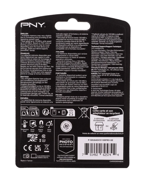 Karta pamięci PNY PRO Elite microSDXC 64GB