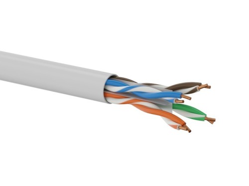 Kabel U/UTP kat.6A, sieciowy, skrętka, LSOH, Dca 4x2x23 AWG, 10Gb/s, gwarancja 10 lat, szary, 500m - Q-LANTEC