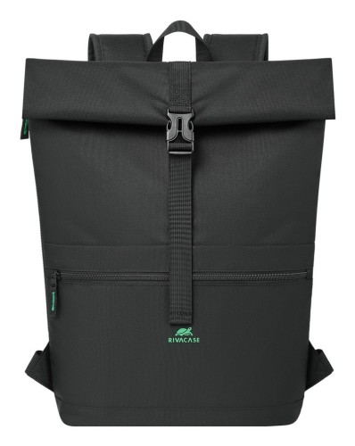 Rivacase Gremio plecak City backpack Czarny Poliester, Przetworzony politereftalan etylenu (rPET)