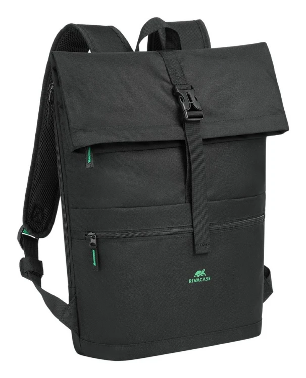 Rivacase Gremio plecak City backpack Czarny Poliester, Przetworzony politereftalan etylenu (rPET)