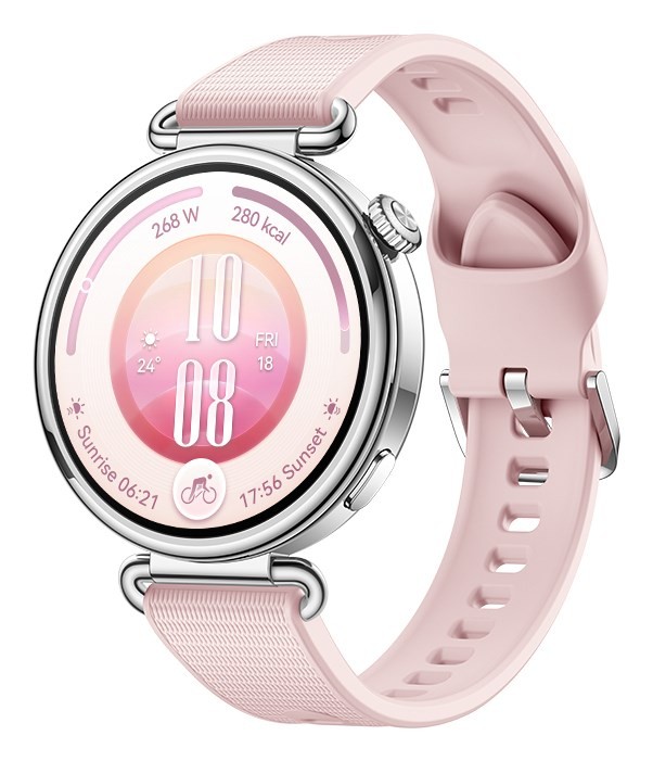 Huawei WATCH GT 7 41mm 3,35 cm (1.32") AMOLED Cyfrowy 466 x 466 px Ekran dotykowy Różowy, Srebrny Wi-Fi GPS
