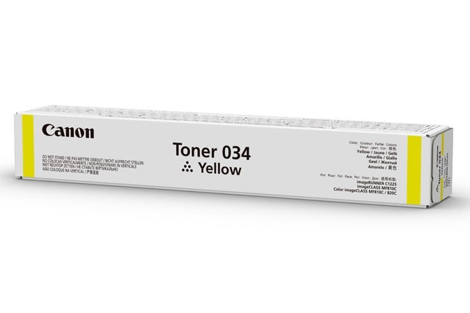 Canon 034 kaseta z tonerem 1 szt. Oryginalny Żółty