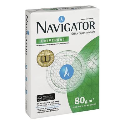 Papier xero ksero biurowy Universal Premium Navigator 8247A80 (A4; 80g/m2; 500 szt.arkuszy; papier biały)