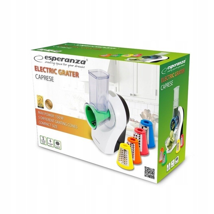 Szatkownica elektryczny Esperanza CAPRESE EKM026 (150W; kolor biały)