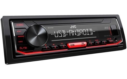 Radio samochodowe JVC KD-X162 USB 1 DIN Czerwone