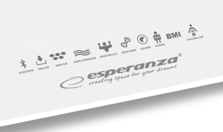 Waga z funkcją bluetooth Esperanza B.FIT EBS016W (kolor biały)
