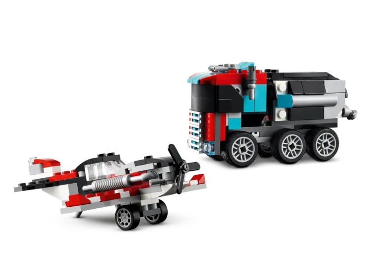 LEGO Creator 3w1 31146 - Ciężarówka z platformą i helikopterem