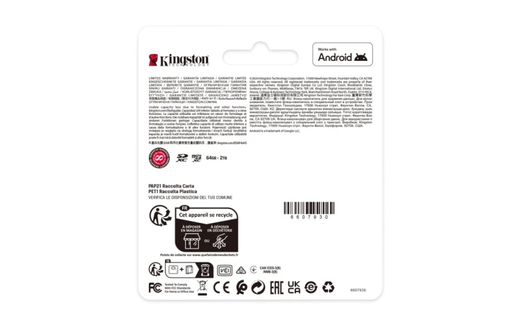 KINGSTON microSDXC 128GB Canvas Select Plus 3 + ADP