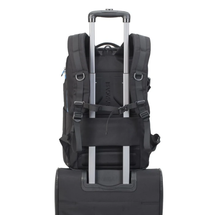 RIVACASE PLECAK NA LAPTOP DLA GRACZY 17,3" BORNEO, CZARNY, GAMING, Z MATERIAŁU WODOODPORNEGO