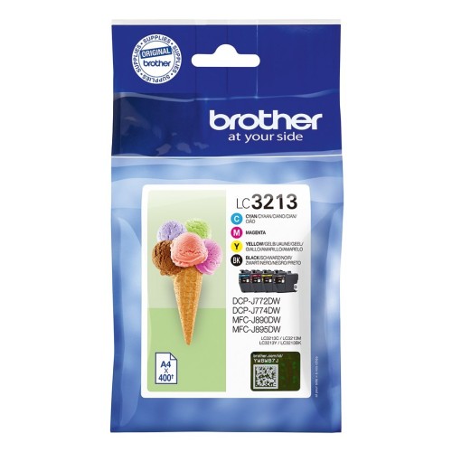 Tusze Brother LC-3213VAL black Cyan Magenta Yellow