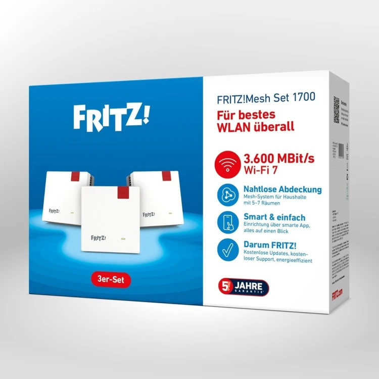 Mesh Set 20003133 siatkowy system wi-fi Dual-band (2.4 GHz/5 GHz) Wi-Fi 7 (802.11be) Biały 1 Wewnętrzny