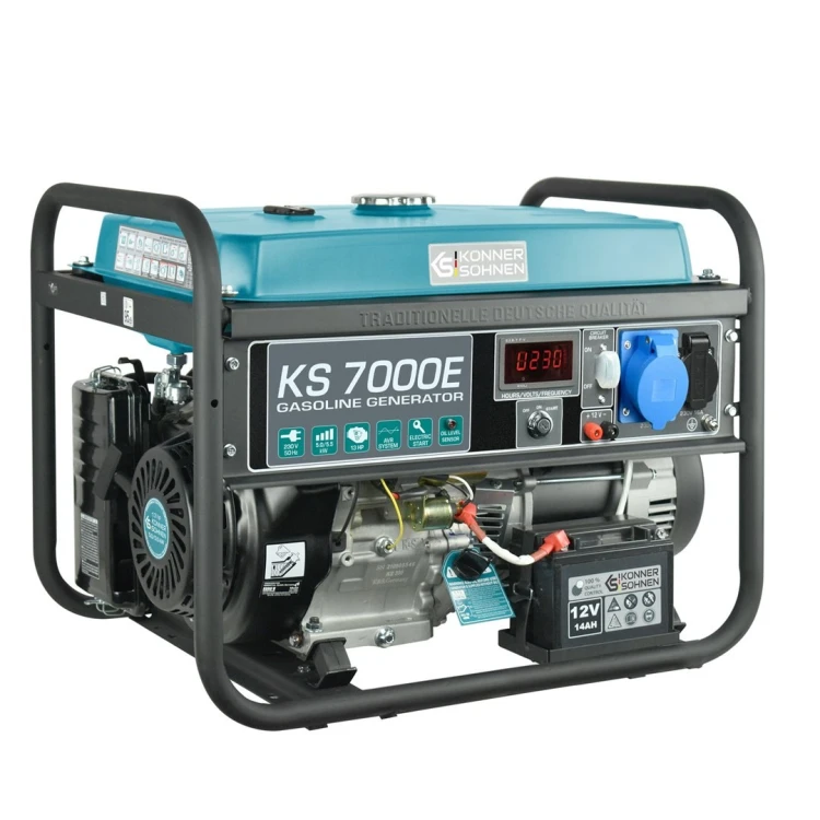 Könner & Söhnen KS 7000E agregat prądotwórczy 5000 W 25 l Benzynowy Czarny, Morski