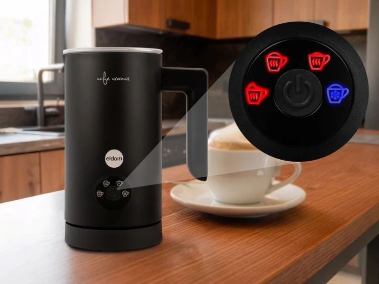 ELDOM SPIENIACZ DO MLEKA SI560C FOMI 500W CZARNY 300ML SPIENIANIE PODGRZEWANIE