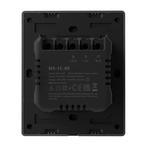 Włącznik światła SONOFF M5-1C-80 Matter Over Wi-Fi 1-kanałowy (grafitowy)