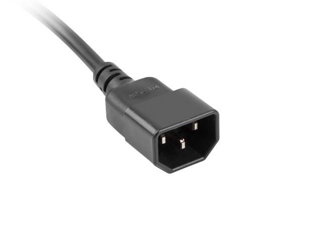 Przedłużacz Lanberg PS0-04E-0100-IEC-BK (1m; kolor czarny)