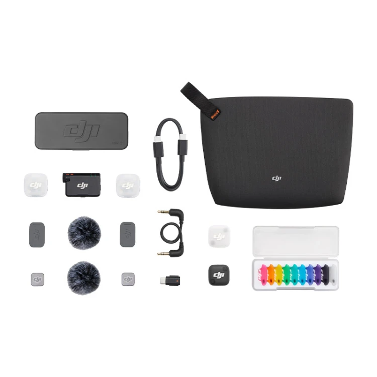 System mikrofonów bezprzewodowych DJI Mic Mini 2 (2 TX + 1 RX + Etui ładujące)