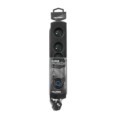 Listwa zasilająca Qoltec 50104 (1,5m; kolor czarny)