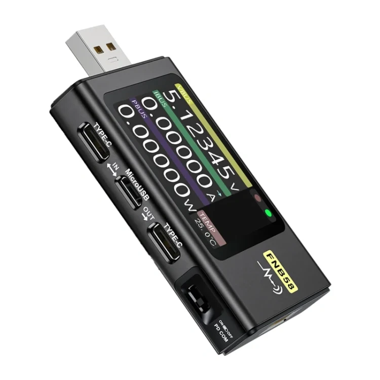 Tester portu USB FNIRSI FNB58 Czarny