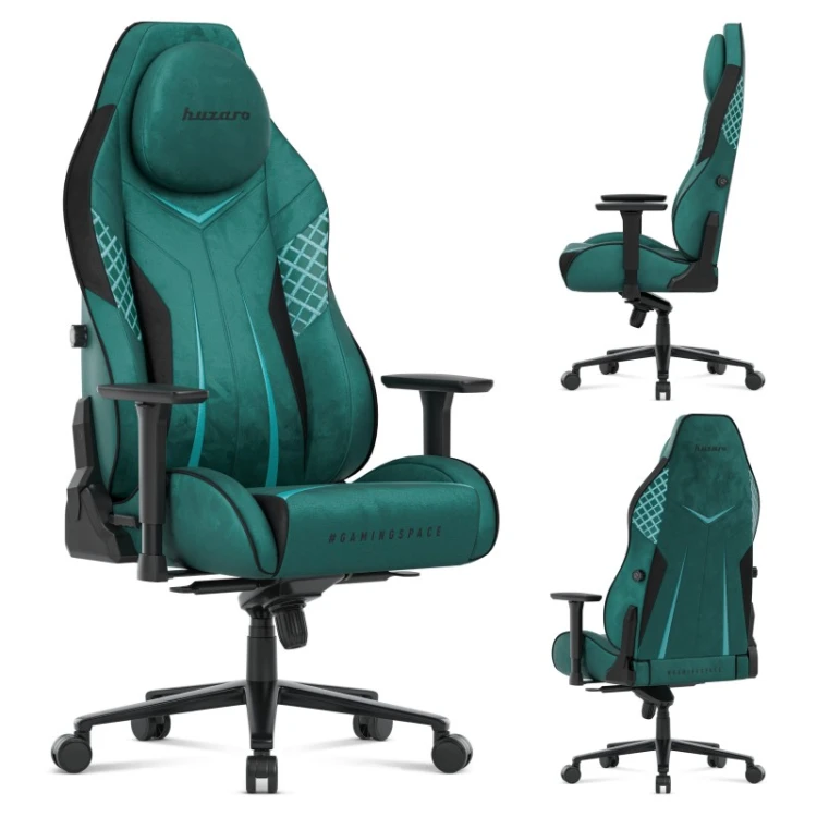 Fotel gamingowy zamszowy Force 8.3 Green