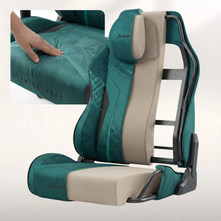 Fotel gamingowy zamszowy Force 8.3 Green