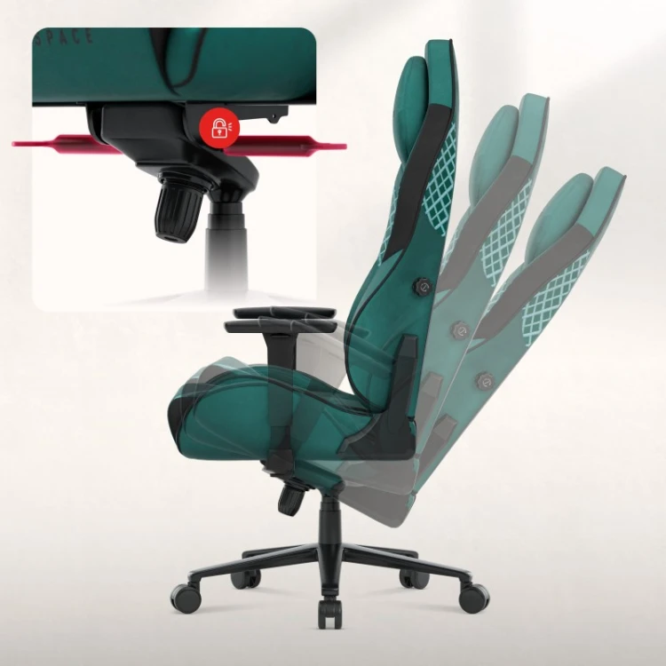 Fotel gamingowy zamszowy Force 8.3 Green