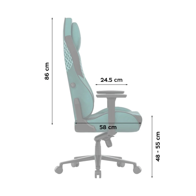Fotel gamingowy zamszowy Force 8.3 Green
