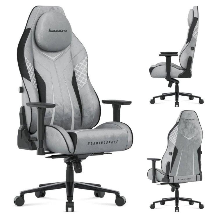 Fotel gamingowy zamszowy Force 8.3 Grey