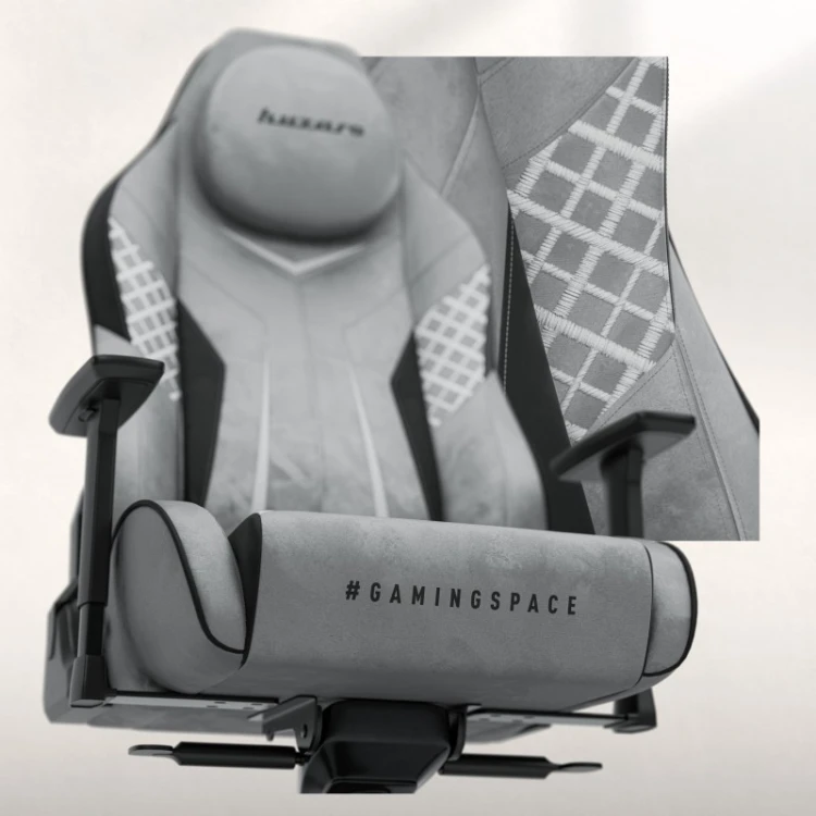 Fotel gamingowy zamszowy Force 8.3 Grey