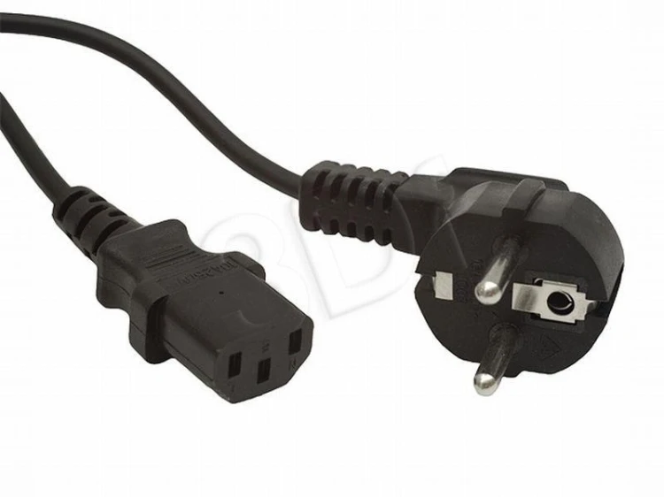 Kabel GEMBIRD PC-186-VDE-3M (C13 / IEC C13 / IEC 320 C13 - Schuko ; 3m; kolor czarny)