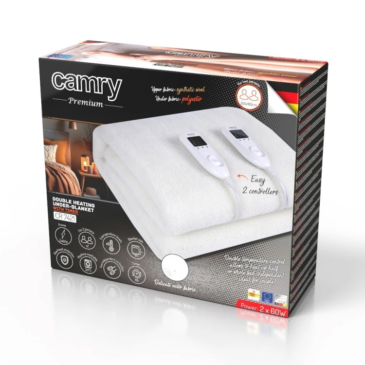 Koc elektryczny-podkładowy z czasomierzem  Adler Adler CR 7421 (1600mm / 1800mm)