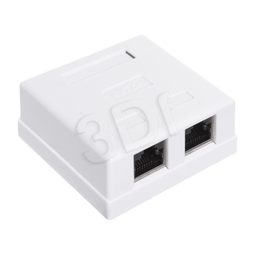 ALANTEC Gniazdo natynkowe STP kat.5e 2xRJ45 GN004 (kolor biały)