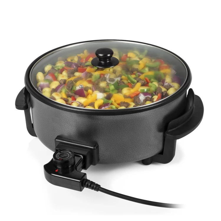 Tristar  | Wielofunkcyjna patelnia grillowa XL | PZ-9135 | Średnica 30 cm | Grill | 1500 W | Pokrywka w zestawie | Uchwyt stały | Czarny