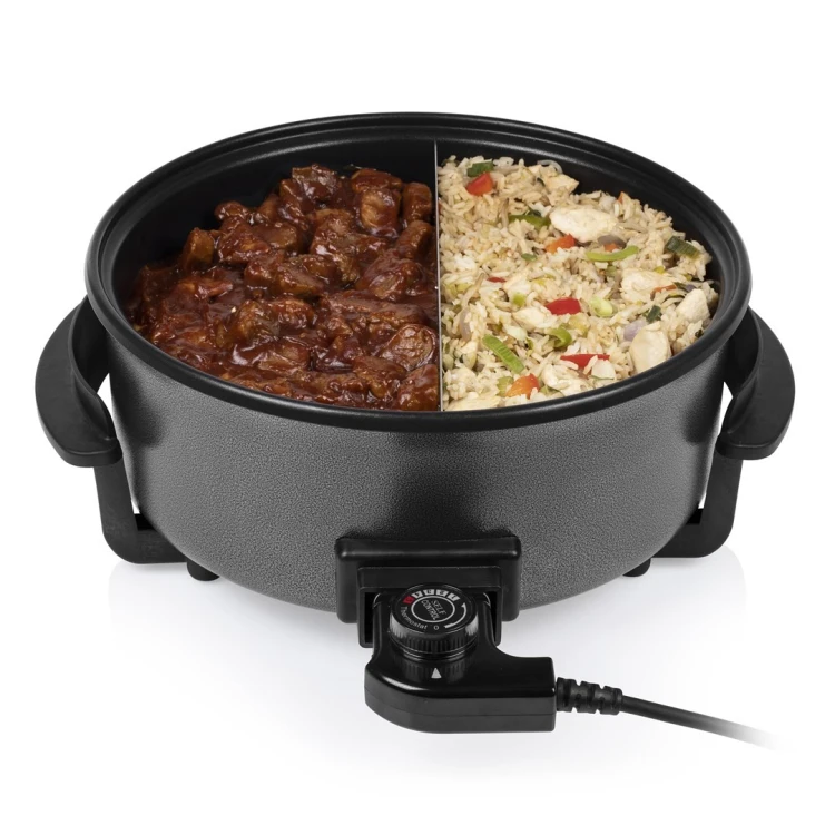 Tristar  | Wielofunkcyjna patelnia grillowa XL | PZ-9135 | Średnica 30 cm | Grill | 1500 W | Pokrywka w zestawie | Uchwyt stały | Czarny