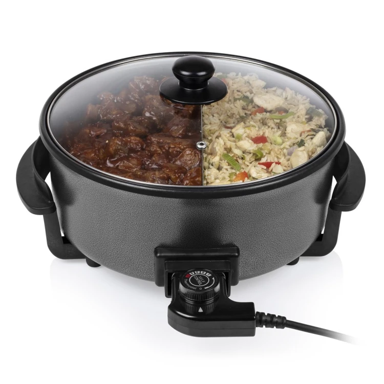 Tristar  | Wielofunkcyjna patelnia grillowa XL | PZ-9135 | Średnica 30 cm | Grill | 1500 W | Pokrywka w zestawie | Uchwyt stały | Czarny