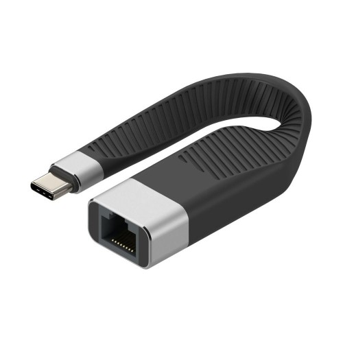 Techly ICOC USBC-RJ45 kabel sieciowy Czarny 0,144 m