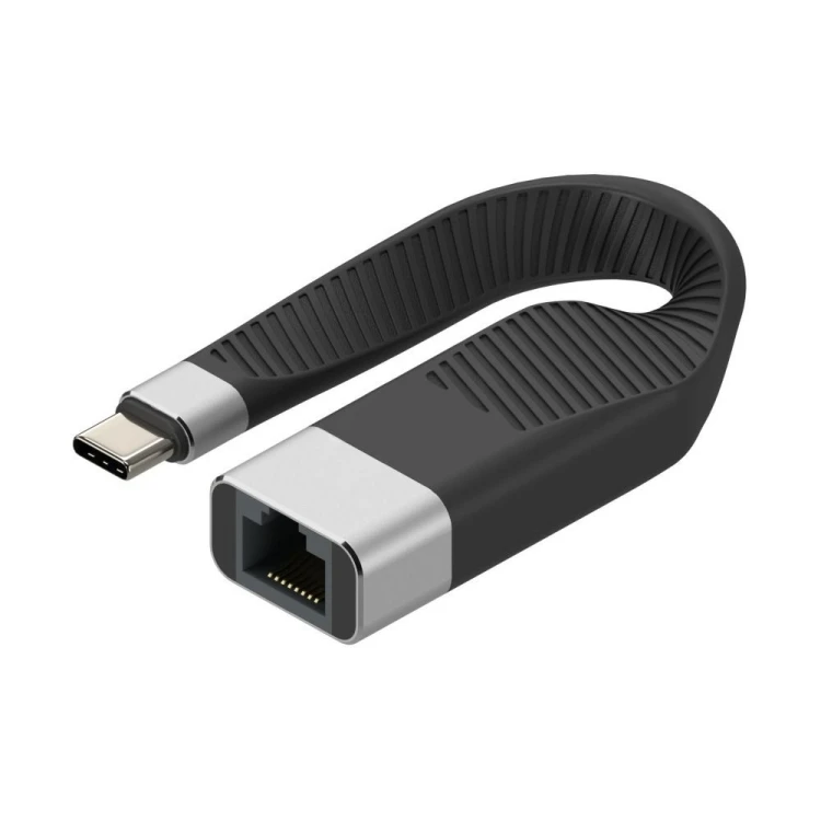 Techly ICOC USBC-RJ45 kabel sieciowy Czarny 0,144 m